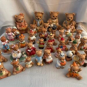 Homco Multicolored Bear Figurine Collection